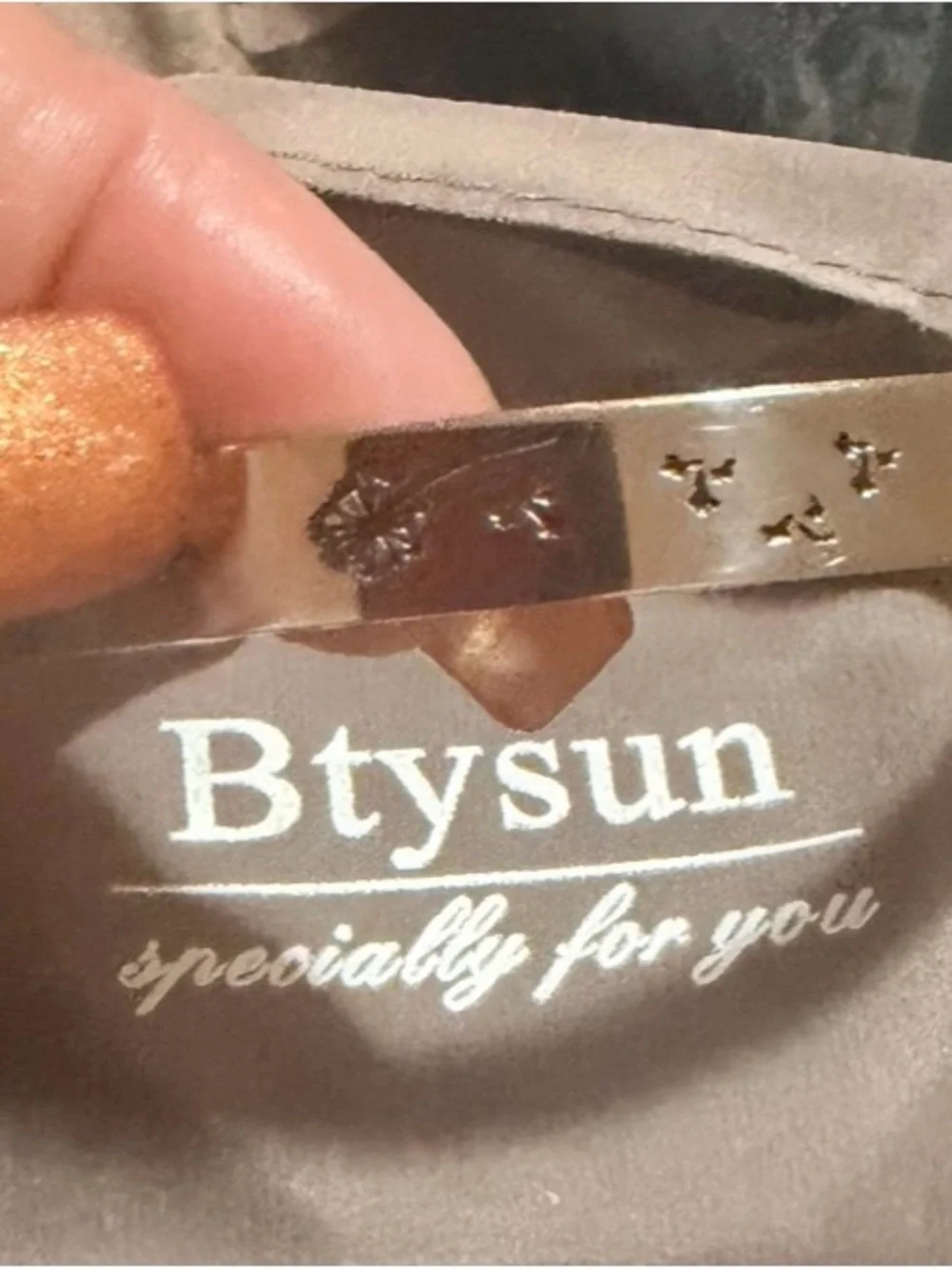 Btysun Silver Stainless Steel Cuff Bracelet - Minimalist Open Bangle